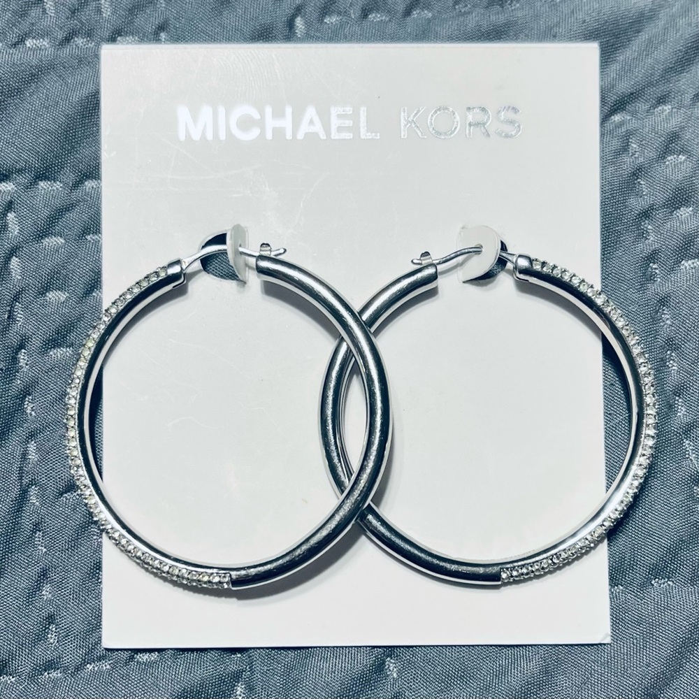 Michael Kors Silver Hoop Earrings